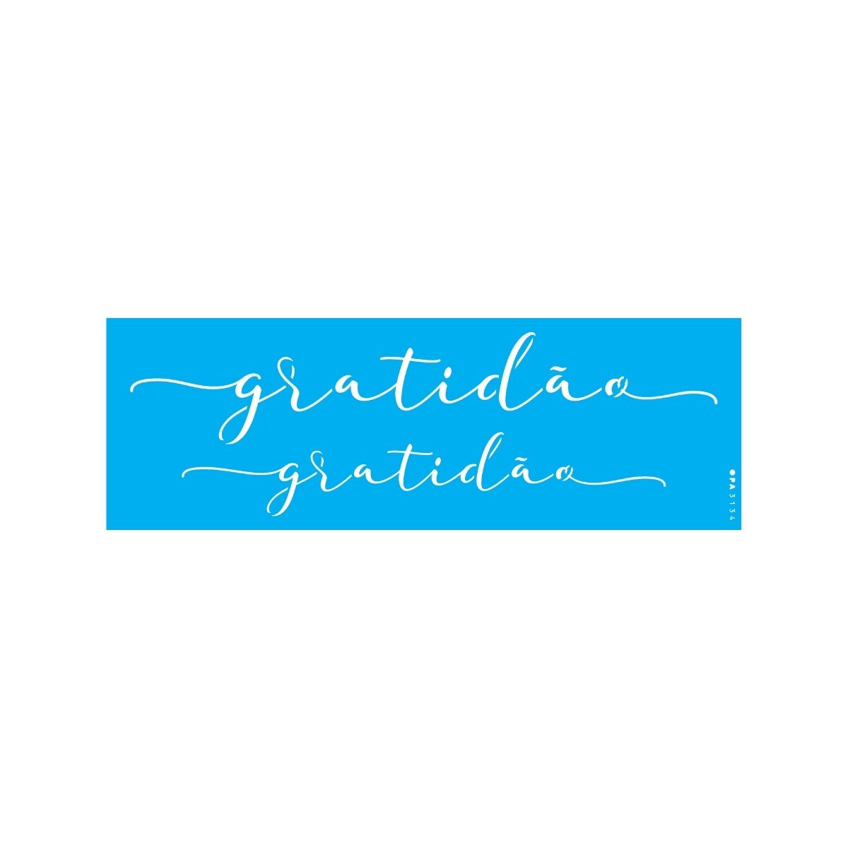 Stencil Opa 10x30cm - Palavras Lettering Gratidão - 3134
