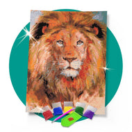 Kit de Pintura com Diamante 42x60cm - Leão Rei