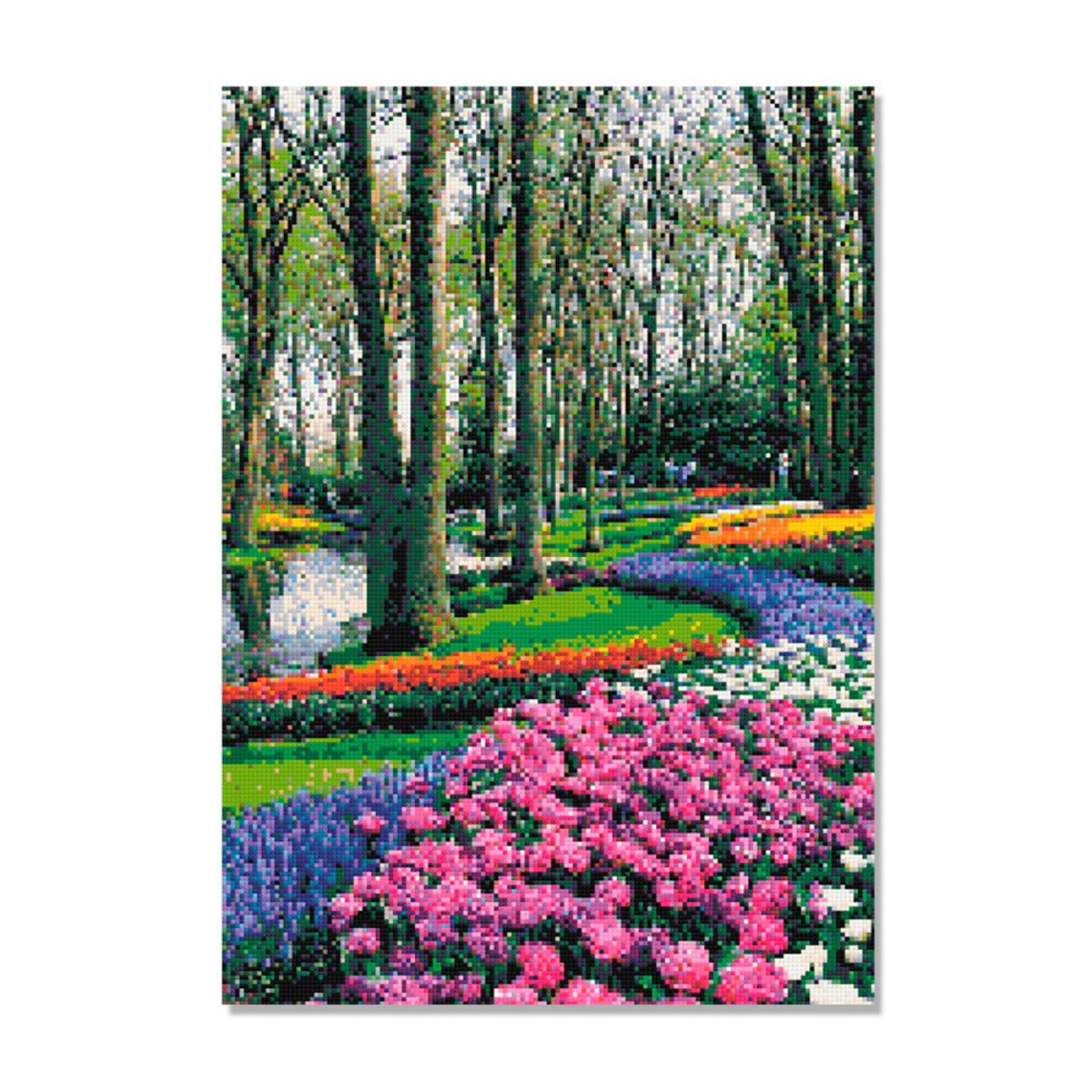 Kit de Pintura com Diamante 42x60cm - Bosque Florido