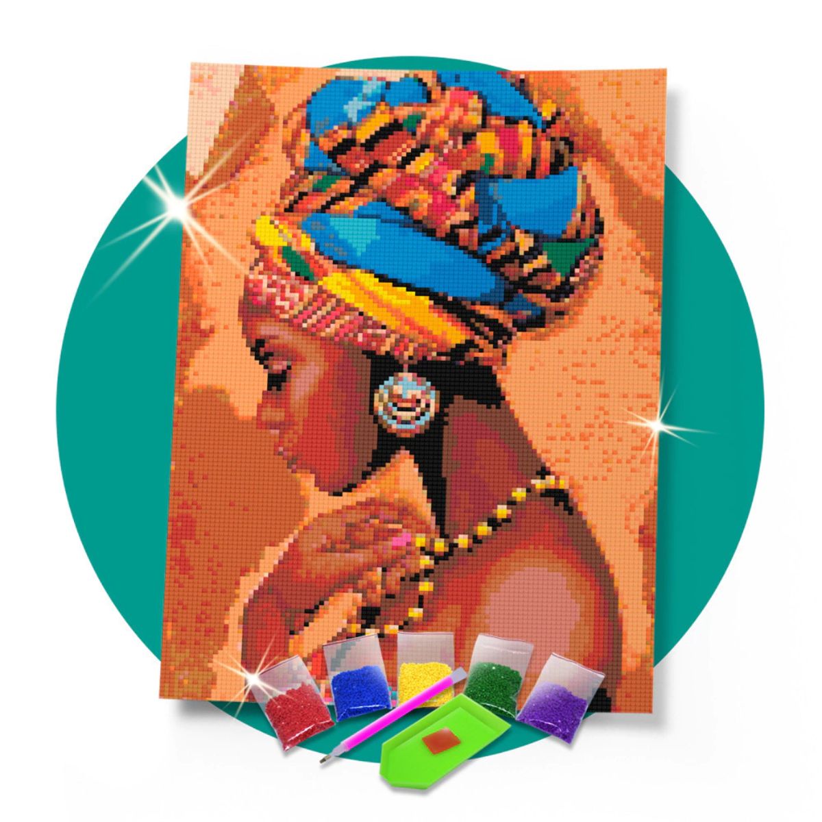 170851-kit-de-pintura-com-diamante-30x42cm-africana-de-turbante-536503