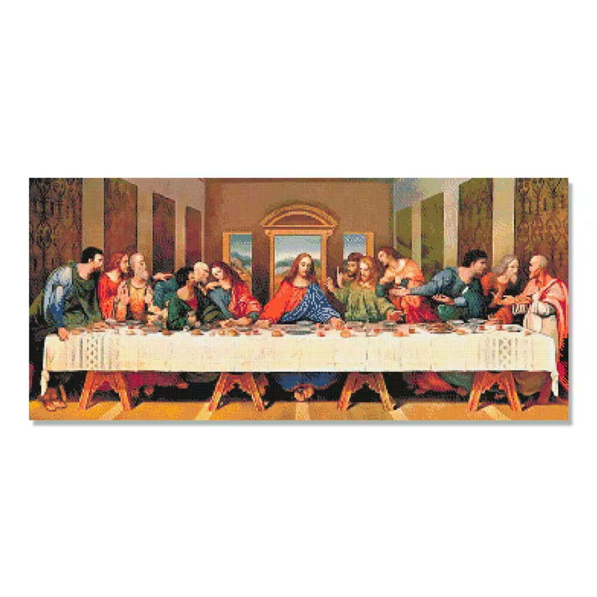 Kit de Pintura com Diamante 100x45cm - Santa Ceia