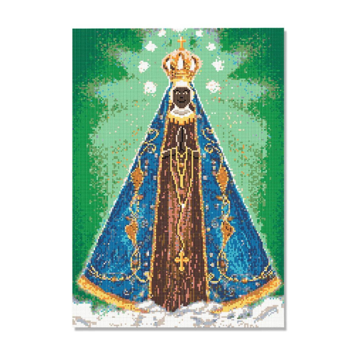 Kit de Pintura com Diamante 42x60cm - Nossa Senhora Aparecida