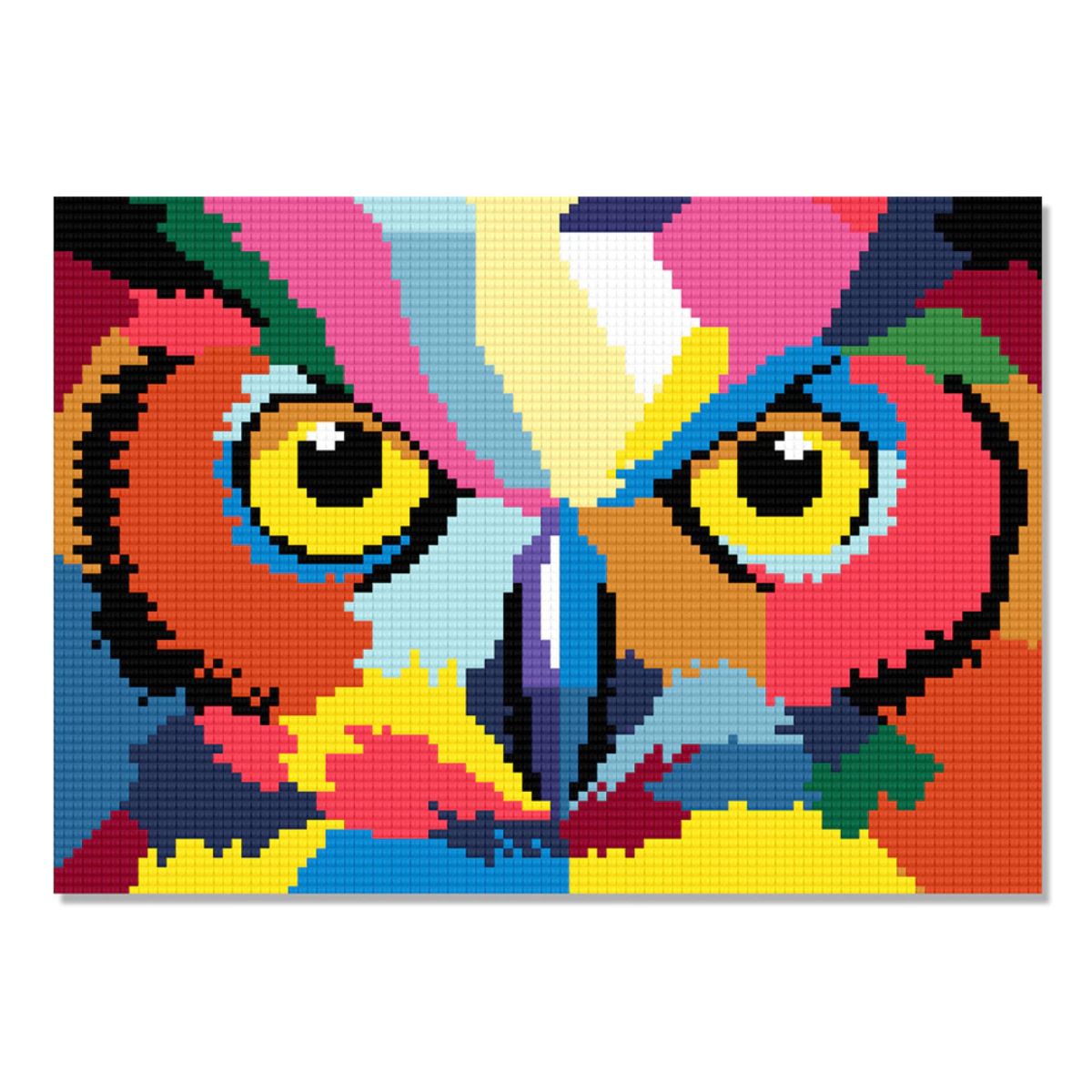 Kit de Pintura com Diamante 30x21cm - Coruja Guardiã
