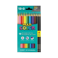 Estojo Lápis de Cor Multicolor Super 12 Cores + 2 Lápis Grafite - Faber-castell 11.1200N+2g