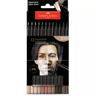 Estojo Lápis de Cor Supersoft 12 Tons de Pele - Faber-castell 210713