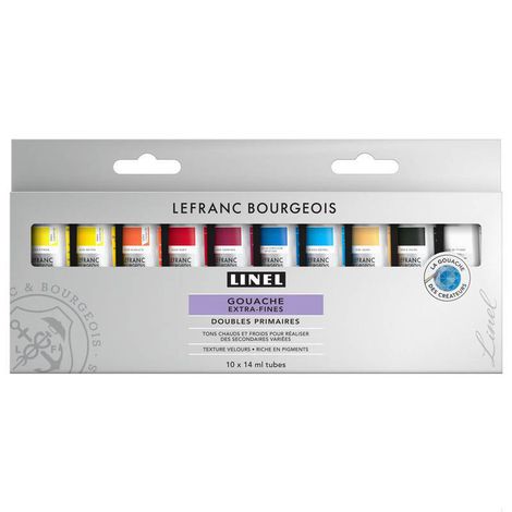 Estojo Tinta Guache Linel Lefranc & Bourgeois 14ml com 10 Cores - 301240