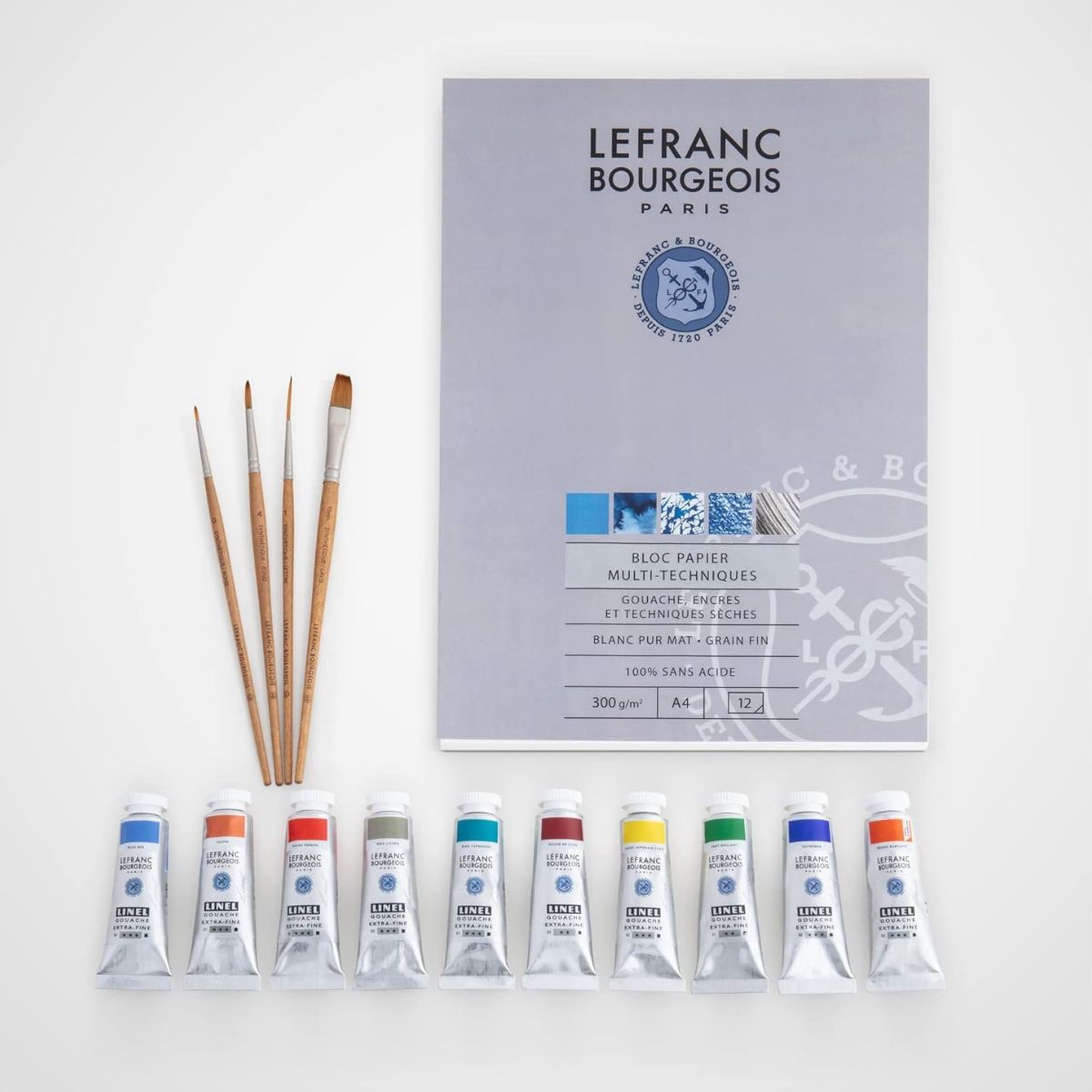 Estojo Tinta Guache Linel Lefranc & Bourgeois 14ml com 10 Cores - 301240