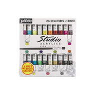 Estojo Tinta Acrílica 20 Ml 20 Cores + Pincel 833421 - Pébéo