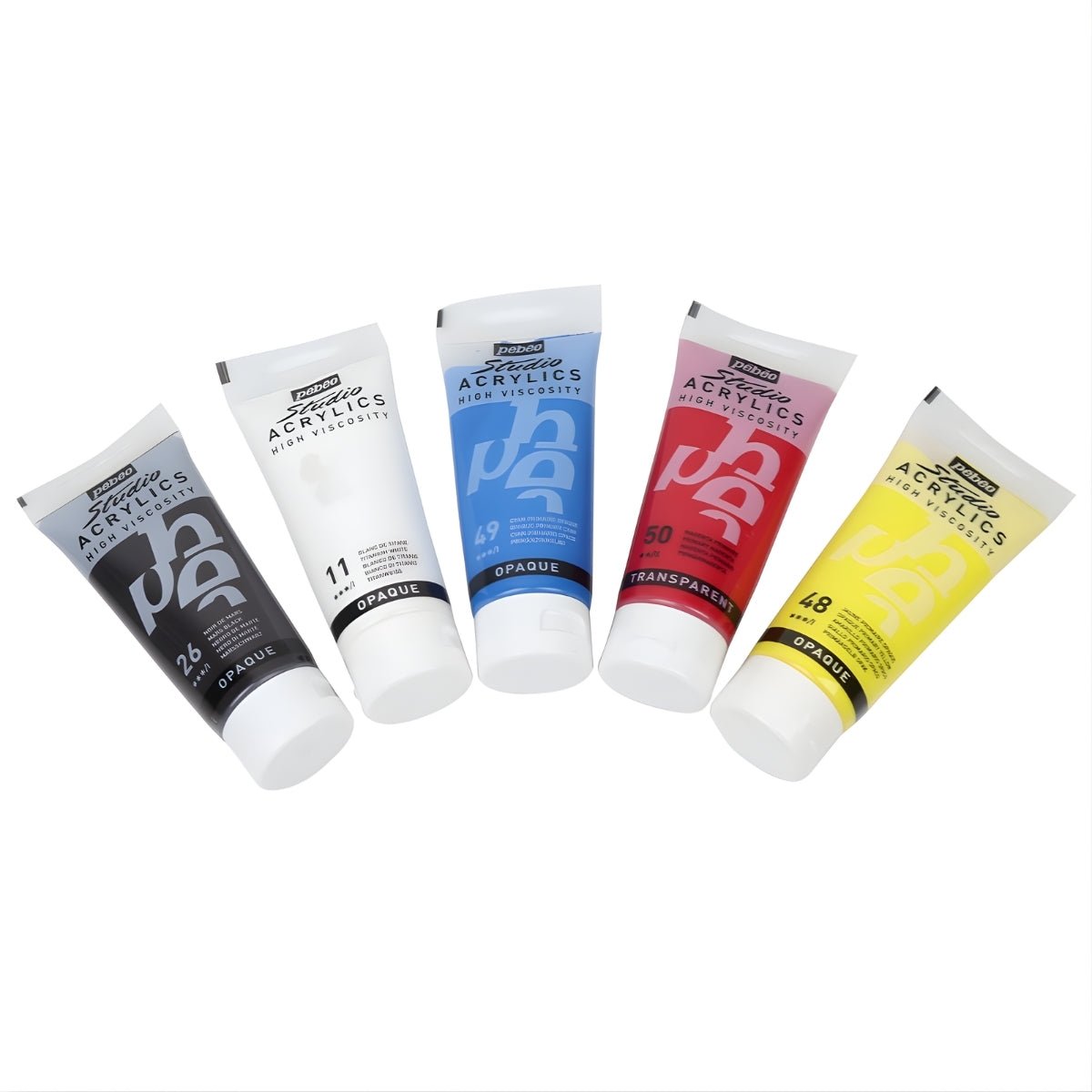 Estojo Tinta Acrílica 100 Ml 5 Cores + Disco de Cores 831600 - Pébéo