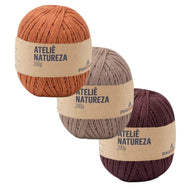 Barbante Ateliê Natureza Algodão Crochê Tricô Macramê 200g 226m Tex 885 - Pingouin