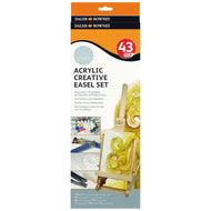 Estojo de Tinta Acrílica Daler & Rowney Simply com Mini Cavalete 43 Peças