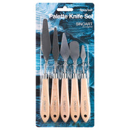 Kit Espátula para Pintura Óleo e Acrílica Sinoart com 5 Peças