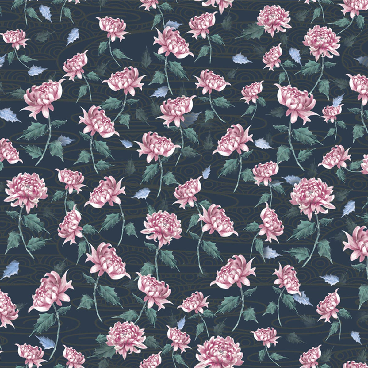 Papel de Seda Opapel Estampa Flores Crisântemos I 30x45cm para Decoupage e Artesanato 3190 - Opa