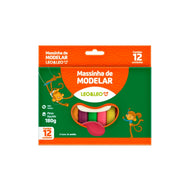 Kit Massa de Modelar Amido 180g com 12 Cores 4358 - Leo & Leo