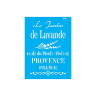Stencil Opa 15x20cm - Frase Le Jardin de Lavande - 3157