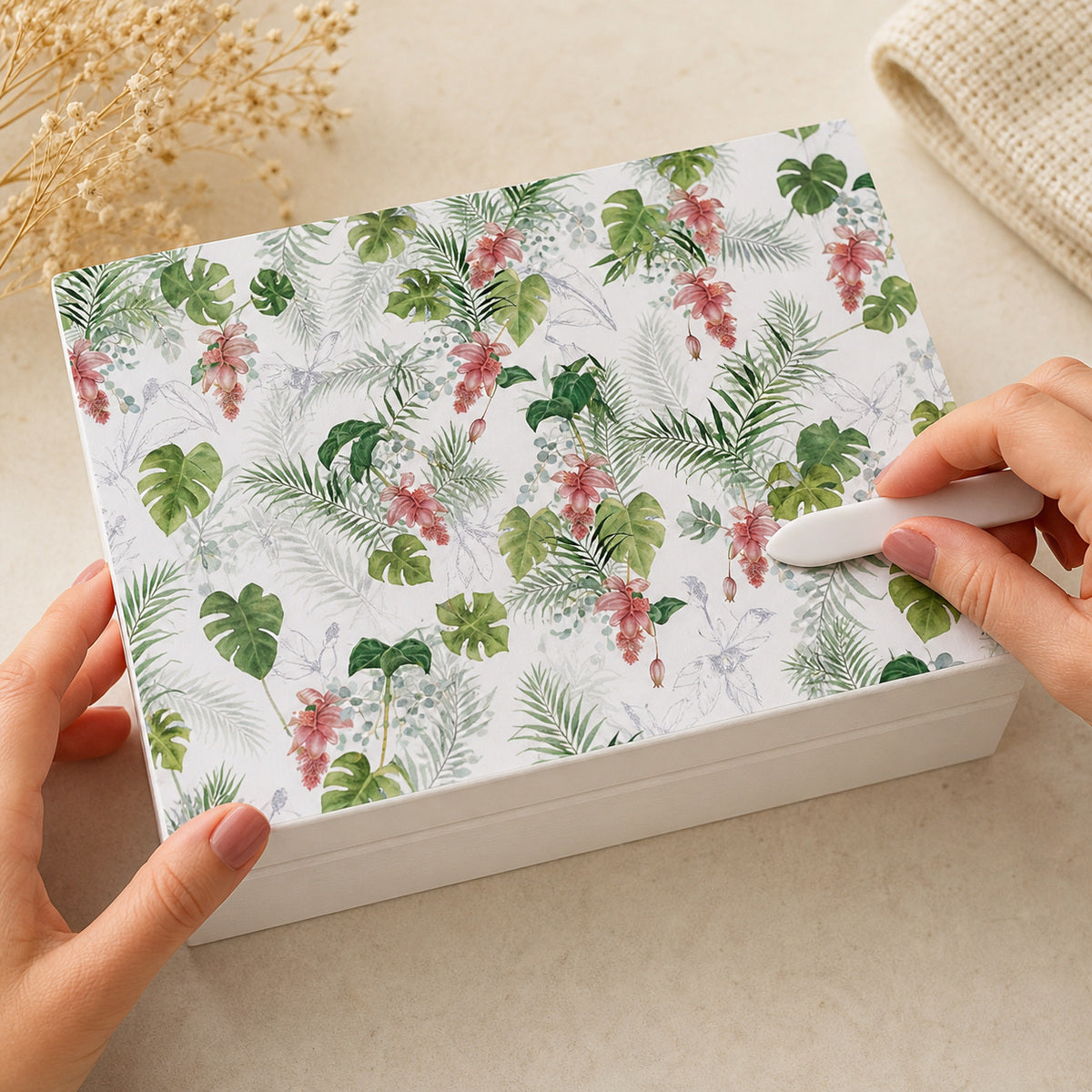 Papel de Seda Opapel Estampa Tropical I 30x45cm para Decoupage e Artesanato 3186 - Opa