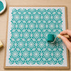 Stencil - Textura Mandala Cobogo 20x20cm para Pintura Decorativa e Artesanato Stxx-211 - Litoarte