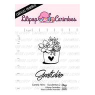 Mini Carimbo Suculentas 2 para Artesanato e Scrapbook - Lilipop