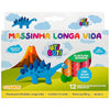 Estojo Massinha para Modelar Longa Vida 180g com 12 Cores - Utiguti