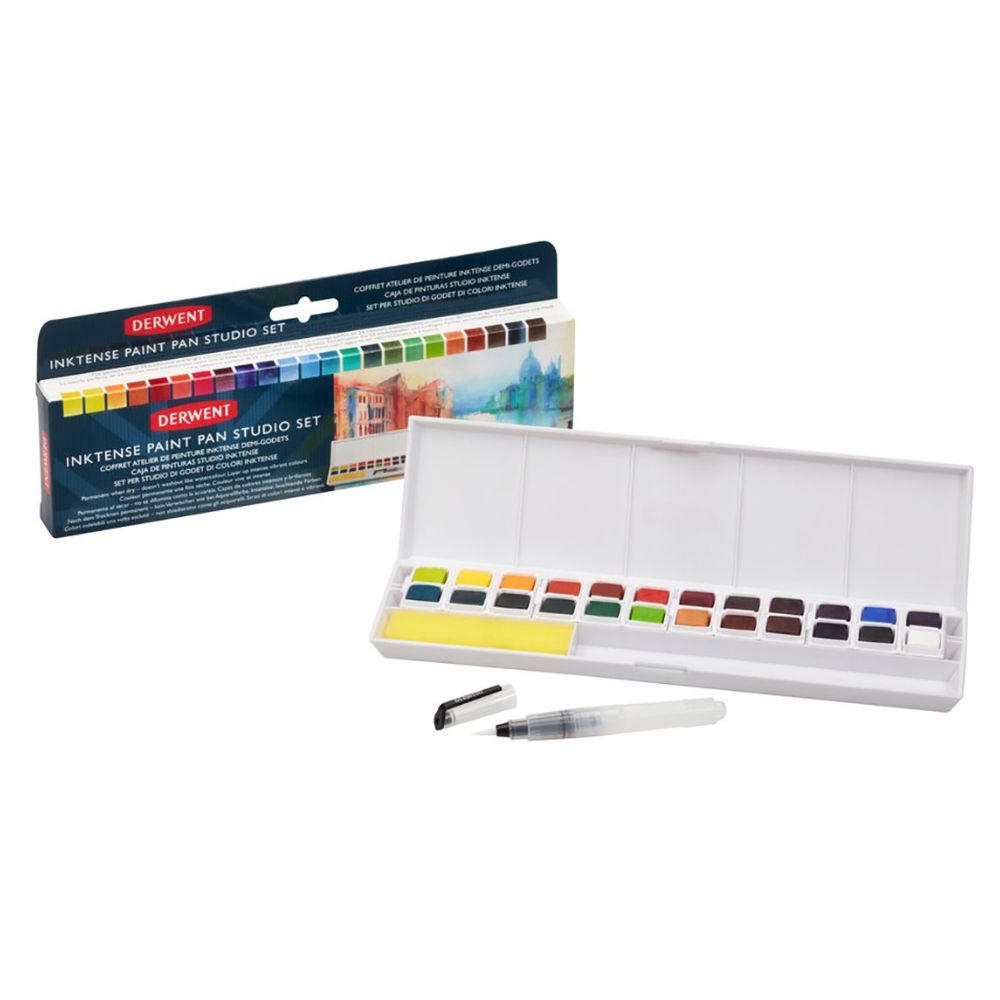 Estojo Aquarela em Pastilha Inktense com 24 Cores - Derwent  