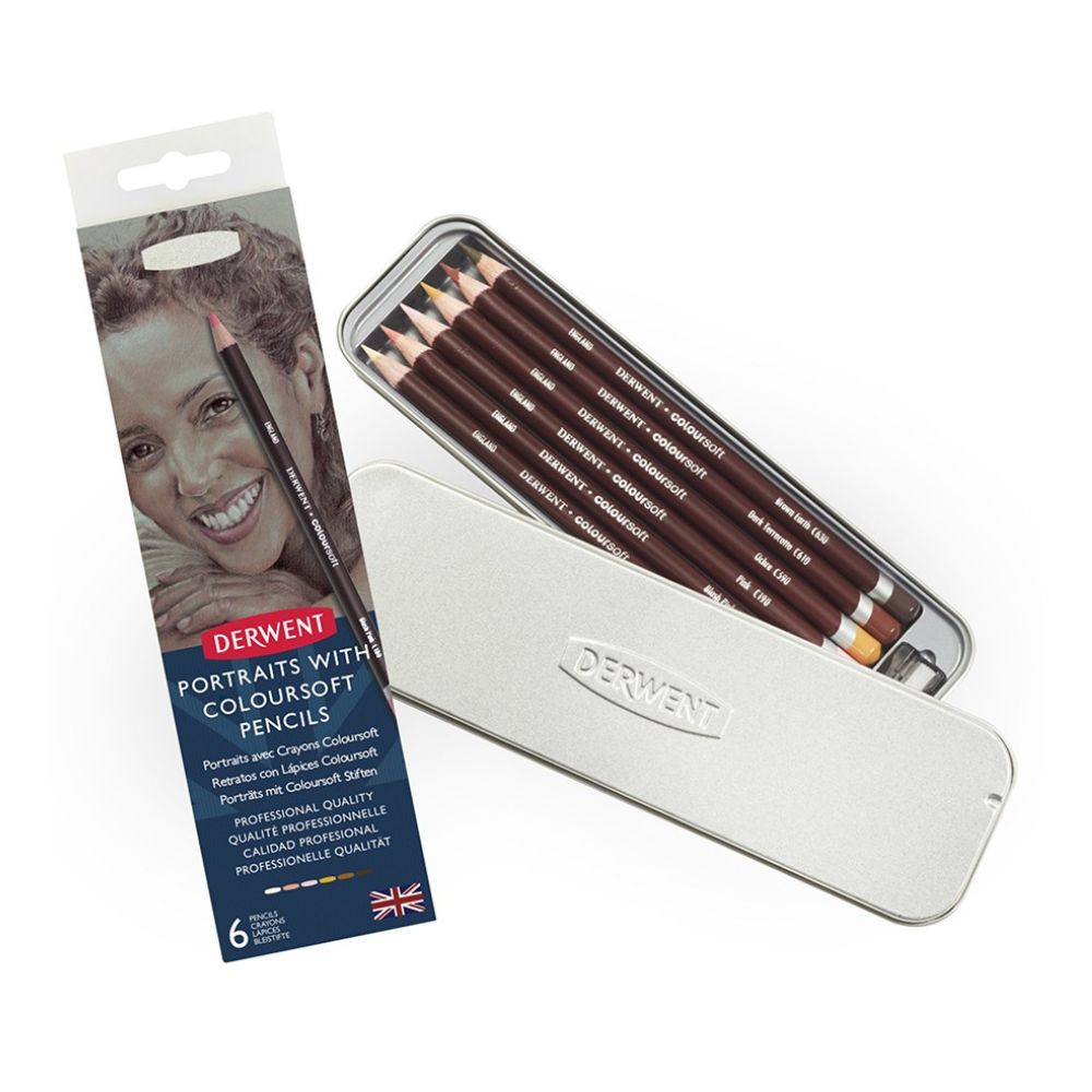 Estojo Lápis de Cor Coloursoft com 6 Cores - Derwent  