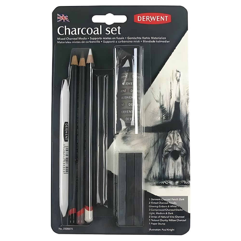 Conjunto Carvão para Desenho com 10 Peças - Derwent  