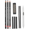 Conjunto Carvão para Desenho com 10 Peças - Derwent  