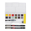 Estojo Aquarela em Pastilha Line And Wash com 12 Cores - Derwent  