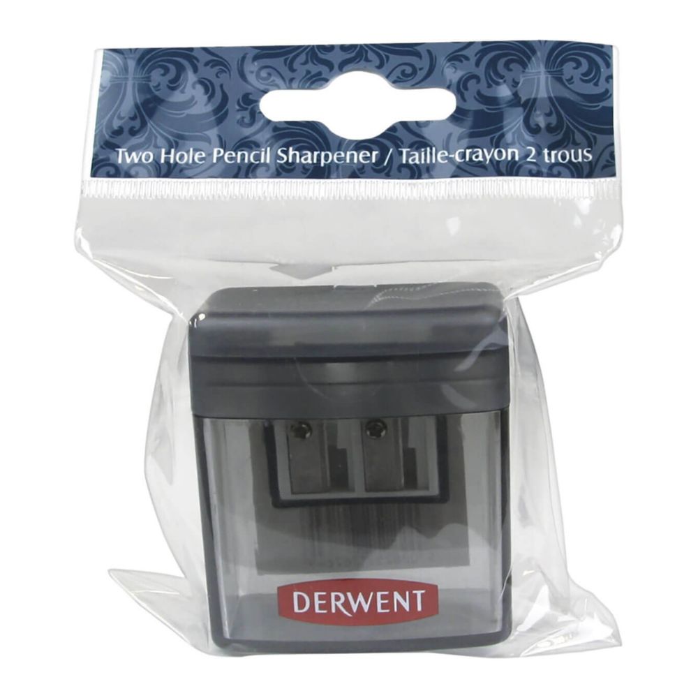 Apontador Manual Profissional com 2 Furos e Depósito - Derwent  