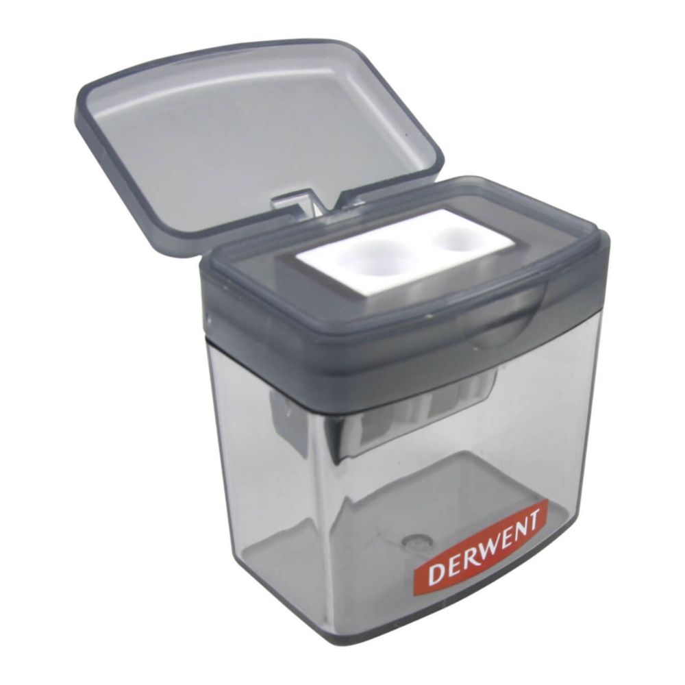 Apontador Manual Profissional com 2 Furos e Depósito - Derwent  