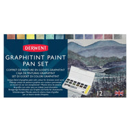 Estojo Aquarela em Pastilha Graphitint com 12 Cores - Derwent