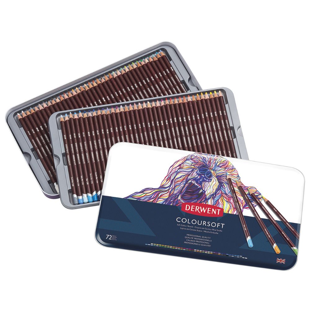 Estojo Lápis de Cor Coloursoft com 72 Cores - Derwent  
