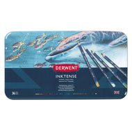 Estojo Lápis de Cor Aquarelável Inktense com 36 Cores - Derwent
