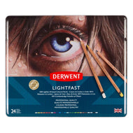 Estojo Lápis de Cor Permanente Lightfast com 24 Cores - Derwent