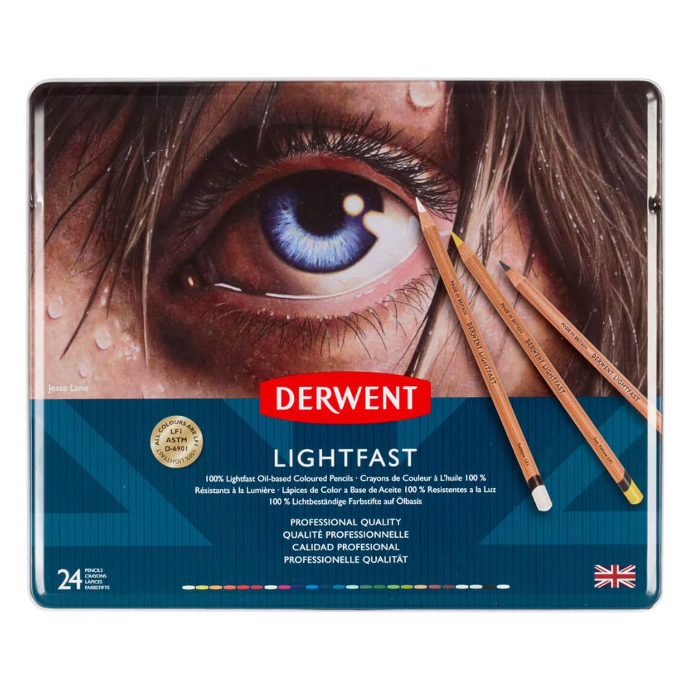 Estojo Lápis de Cor Permanente Lightfast com 24 Cores - Derwent  