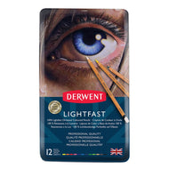 Estojo Lápis de Cor Permanente Lightfast com 12 Cores - Derwent