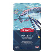 Estojo Lápis de Cor Aquarelável Inktense com 12 Cores - Derwent