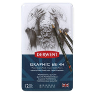 Estojo Lápis Grafite Graduado Médio 6b a 4h com 12 Unidades - Derwent