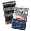 Estojo Lápis Carvão Tinted Charcoal com 12 Cores - Derwent  
