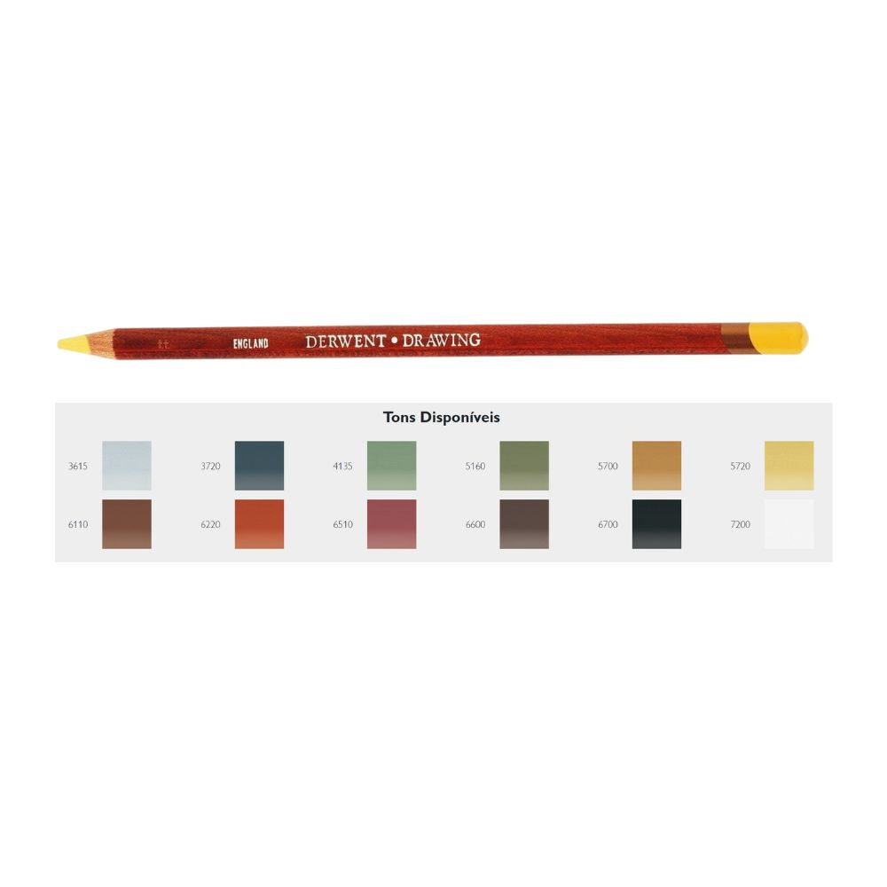 Estojo Lápis de Cor Permanente Drawing com 12 Cores - Derwent  