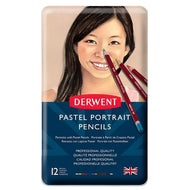 Estojo Lápis de Cor Pastel Seco Tons de Pele com 12 Cores - Derwent