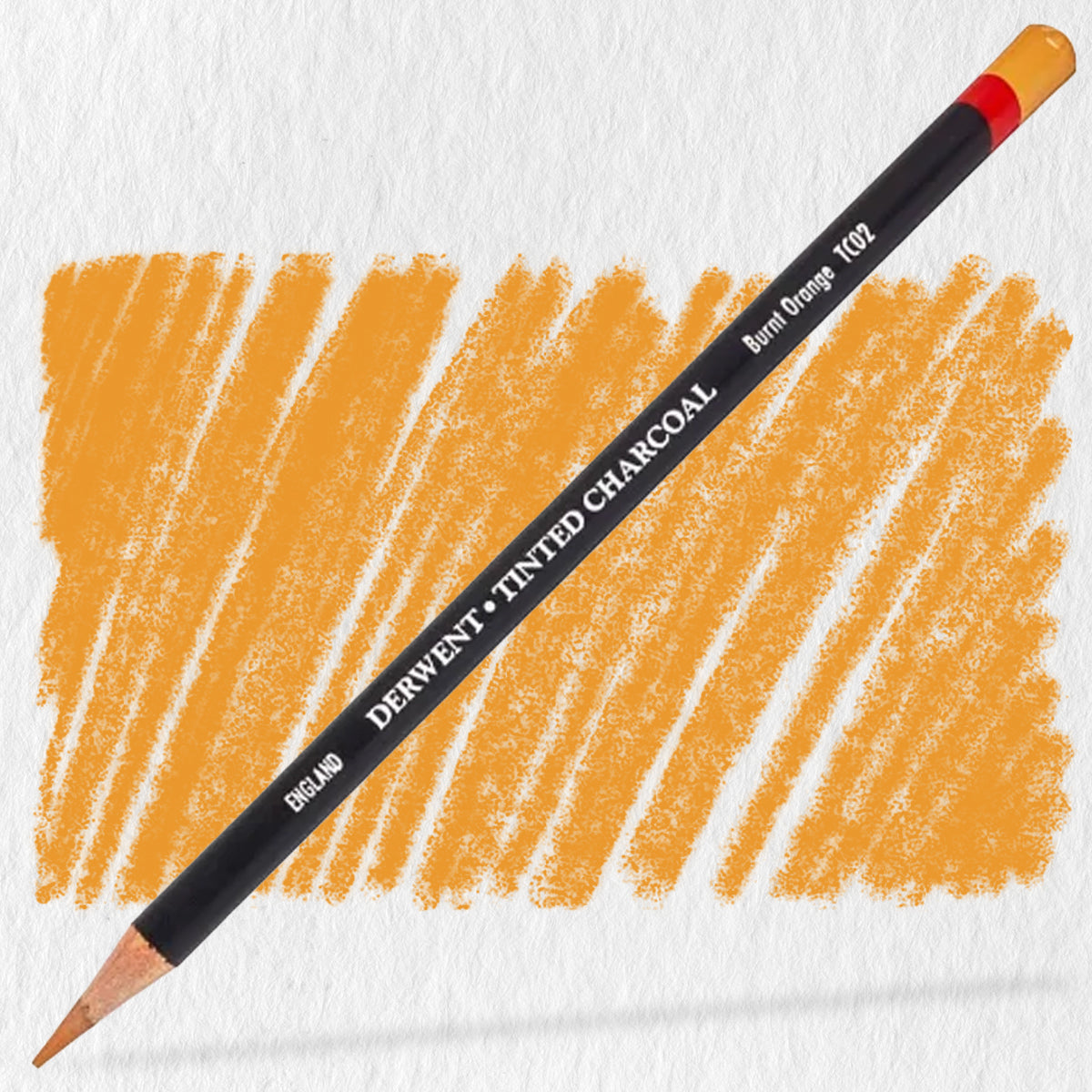 Lápis Carvão Vegetal Tinted Charcoal - Burnt Orange - Derwent