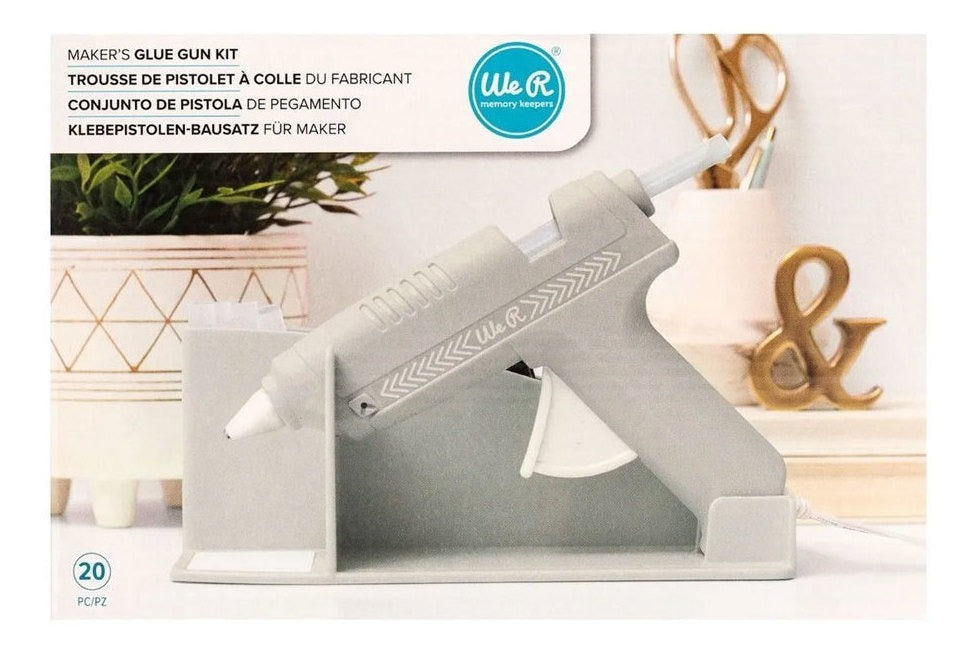 Kit Pistola de Cola Quente Makers Glue Gun Cinza - We R Memory Keepers