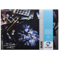 Bloco de Papel Aquarela Royal & Talens Van Gogh 360g/m² A3 29,7x42cm com 12 Folhas - Preto