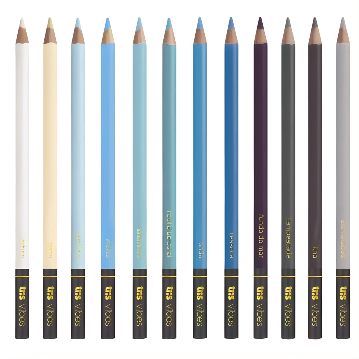Estojo Lápis de Cor Vibes Oceano com 12 Cores + Lápis 6b - Tris