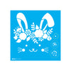 Stencil para Pintura Opa 14x14cm - 3195 Coelho e Flores