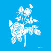 Stencil Flor Rosas e Borboleta 20x25cm para Pintura Decorativa e Artesanato 3210 - Opa