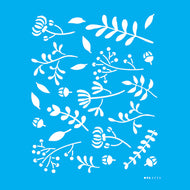 Stencil Estamparia Ramos Escandinavos Iii 20x25cm para Pintura Decorativa e Artesanato 3233 - Opa