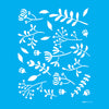 Stencil Estamparia Ramos Escandinavos Iii 20x25cm para Pintura Decorativa e Artesanato 3233 - Opa