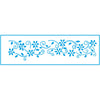 Stestencil Estreito Barrado Floral Iv 8x28cm para Pintura Decorativa e Artesanato Ste-148 - Litoarte